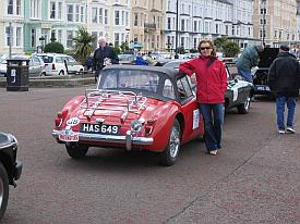 Pauline with the car